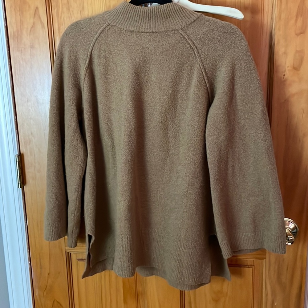Calvin Klein mock neck tan sweater
